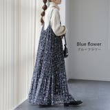 ワンピース ロング 花柄 シフォン レディース キャミワンピ 透け ロングワ | HUG.U | 詳細画像13