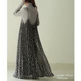 ワンピース ロング 花柄 シフォン レディース キャミワンピ 透け ロングワ | HUG.U | 詳細画像21