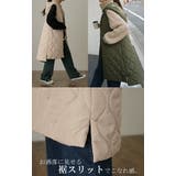 ベスト レディース 中綿 ジレ キルティング ロングベスト フード 軽量 キル | HUG.U | 詳細画像14 