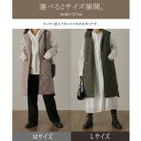 ベスト レディース 中綿 ジレ キルティング ロングベスト フード 軽量 キル | HUG.U | 詳細画像23 