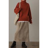 スカート 裏起毛 裏ボア ロングスカート 暖か ゴム ストレッチ 厚手 極暖 | HUG.U | 詳細画像19 