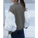 ニット レディース トップス プルオーバー モックネック セーター ブラウス | HUG.U | 詳細画像7