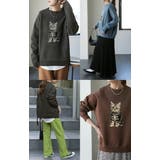 トップス レディース 猫 スウェット ニット トレーナー ねこ プルオーバー | HUG.U | 詳細画像18 