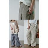 ワイドパンツ レディース 綿100% パンツ ナチュラル ロング ゴム 綿 コ | HUG.U | 詳細画像20 