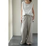 ワイドパンツ レディース 綿100% パンツ ナチュラル ロング ゴム 綿 コ | HUG.U | 詳細画像3 