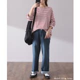 デニム レディース パンツ バギーパンツ デニムパンツ ハイライズ ストレート | HUG.U | 詳細画像19 