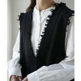 ベスト レディース トップス ジレ フリンジ レイヤード 綿 チュニック Vネ | HUG.U | 詳細画像3 