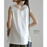 タンクトップ レディース トップス レース タンク 刺繍 バックシャン ノース | HUG.U | 詳細画像16 