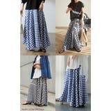 スカート ロングスカート チェック Aライン レディース ロング ブロックチェ | HUG.U | 詳細画像21 