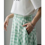 スカート ロングスカート チェック Aライン レディース ロング ブロックチェ | HUG.U | 詳細画像4 