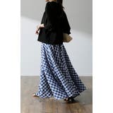 スカート ロングスカート チェック Aライン レディース ロング ブロックチェ | HUG.U | 詳細画像8 