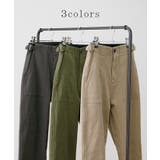 パンツ レディース ワイドパンツ ストレッチ ベイカーパンツ チノパン ゴム | HUG.U | 詳細画像11