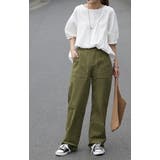 パンツ レディース ワイドパンツ ストレッチ ベイカーパンツ チノパン ゴム | HUG.U | 詳細画像17