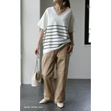 パンツ レディース ワイドパンツ ストレッチ ベイカーパンツ チノパン ゴム | HUG.U | 詳細画像9