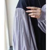 ブラウス レディース トップス ぽわん袖 カットソー きれいめ ロンT 異素材 | HUG.U | 詳細画像21