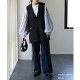 ブラウス レディース トップス ぽわん袖 カットソー きれいめ ロンT 異素材 | HUG.U | 詳細画像6