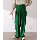 パンツ レディース タックパンツ スラックス カラーパンツ ロング ハイウエス | HUG.U | 詳細画像15 