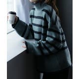 ニット ボーダー タートルネック レディース リブ リブニット セーター モヘ | HUG.U | 詳細画像19