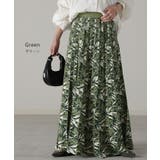 スカート リーフ柄 柄 | HUG.U | 詳細画像8 