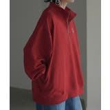 スウェット ハーフジップ ロゴ | HUG.U | 詳細画像5 