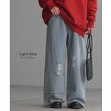 デニム パンツ ワイド | HUG.U | 詳細画像8 