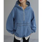 パーカー デニム ハーフジップ | HUG.U | 詳細画像5 