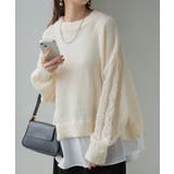 ニット シャツ ドッキング | HUG.U | 詳細画像2 