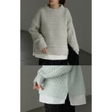 ニット シャツ 重ね着風 | HUG.U | 詳細画像3 