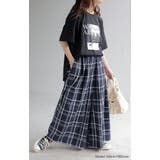 パンツ チェック ワイドパンツ | HUG.U | 詳細画像4 