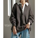 ラガーシャツ スウェット チュニック | HUG.U | 詳細画像13 