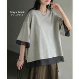 Tシャツ レイヤード風 レディース | HUG.U | 詳細画像12