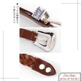 ベルト レディース 細ベルト メッシュベルト 合皮 ファッションベルト 革 メ | HUG.U | 詳細画像7