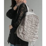 ライトグレー | リュック 撥水 ギャザー | HUG.U