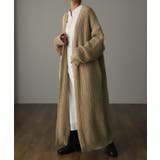 ラテベージュ | カーディガン 超ロング ニット | HUG.U