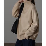 ベージュ | ニット ハーフジップ トップス | HUG.U