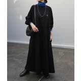 ブラック | ワンピース 刺繍 ロングワンピース | HUG.U