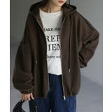 ブラウン | パーカー ワッフル 体型カバー | HUG.U