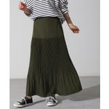 カーキ | スカート プリーツ シワになりにくい | HUG.U