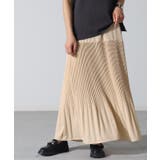 ライトベージュ | スカート プリーツ シワになりにくい | HUG.U