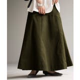 カーキ | スカート ステッチ Aライン | HUG.U