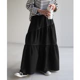 ブラック | スカート ギャザー ボリューム | HUG.U