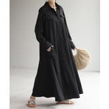 ブラック | ワンピース シャツ 体型カバー | HUG.U