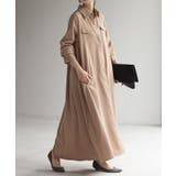 コーラルベージュ | ワンピース シャツ 体型カバー | HUG.U