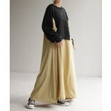 ブラック×ベージュ | ワンピース ロング バイカラー | HUG.U