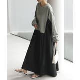 グレー×ブラック | ワンピース ロング バイカラー | HUG.U