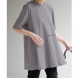 ブラック | Tシャツ ボーダー 柄 | HUG.U
