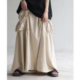 エクリュベージュ | スカート 桃生地 Aライン | HUG.U