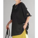 ブラック | Tシャツ カットソー 刺繍 | HUG.U