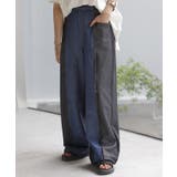 ブラック×ブルー | パンツ デニム 風 | HUG.U