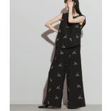 ブラック | セットアップ パンツ 刺繍 | HUG.U